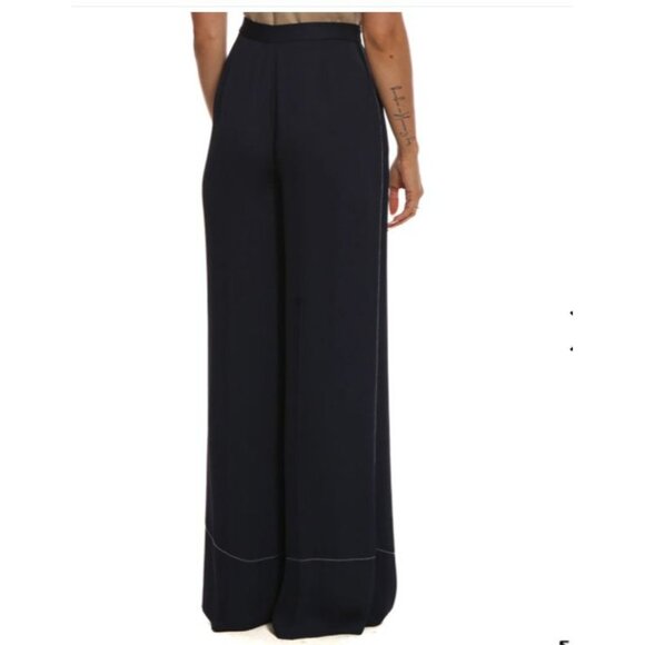 Elizabeth And James Harmon Wide-Leg Navy Pants Size 0 Womens Elegant Trousers - Picture 3 of 7